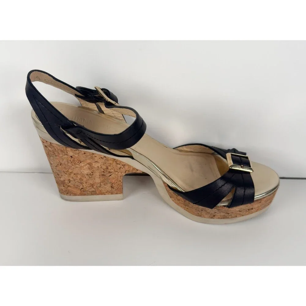 Jimmy Choo Nemesis 75 Black Platform Women's Sandals EU 41 US 11